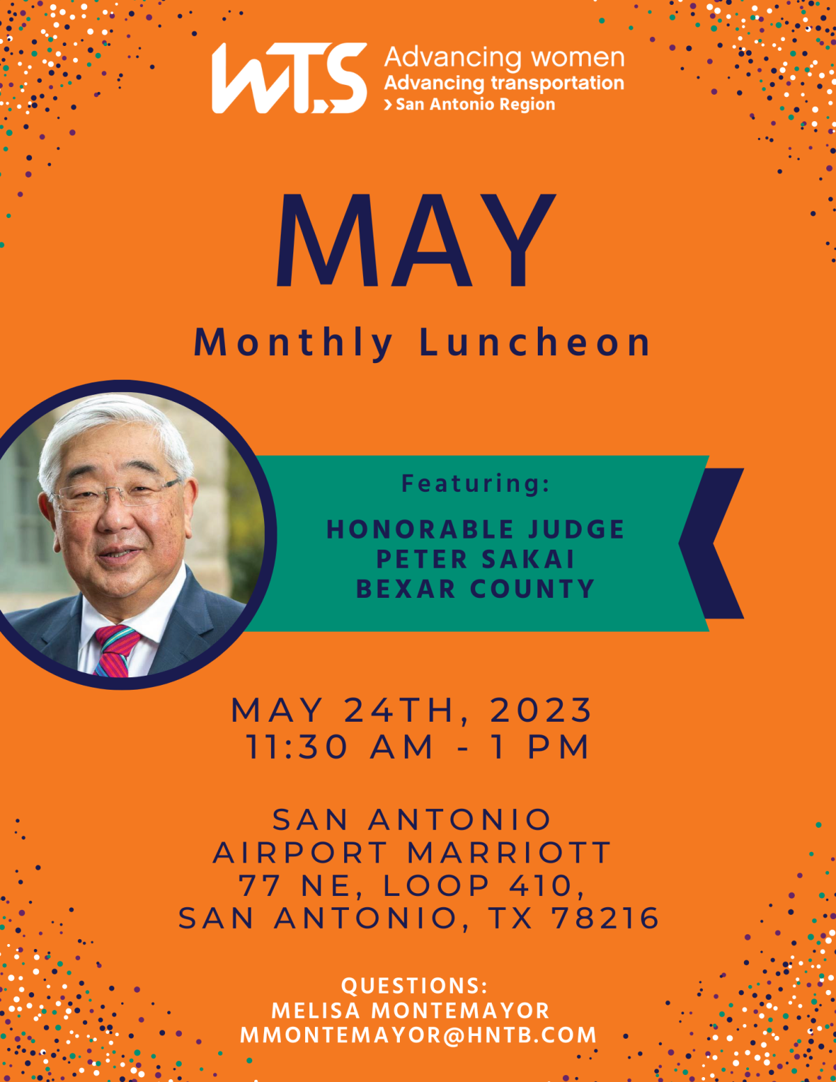 WTS San Antonio May Monthly Luncheon w/Peter Sakai WTS